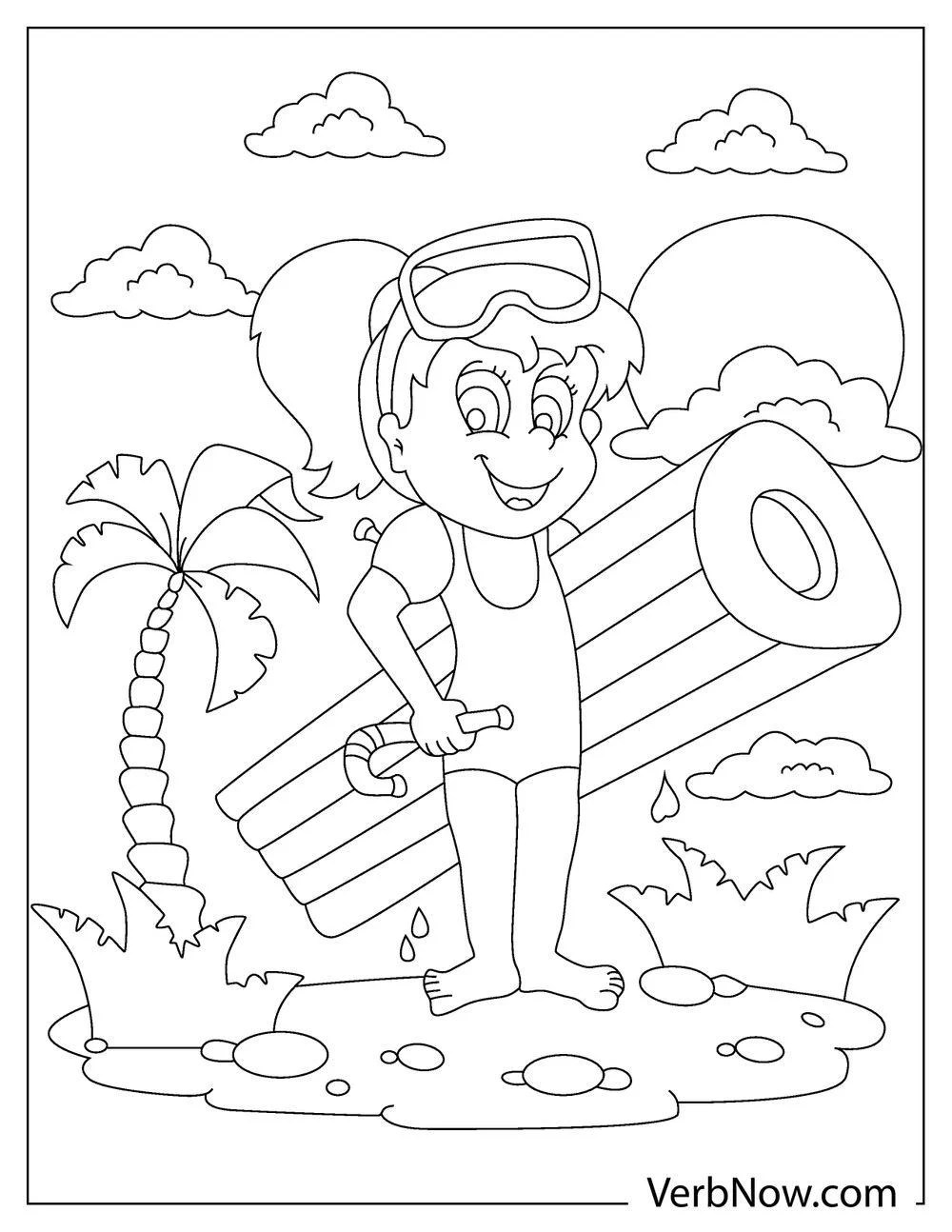 free summer coloring pages book for download printable pdf verbnow