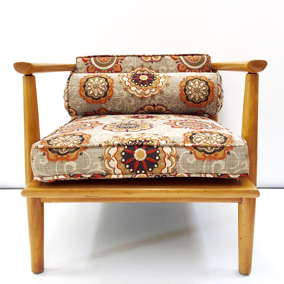 This style chair is easily re-vamped with new cushions.