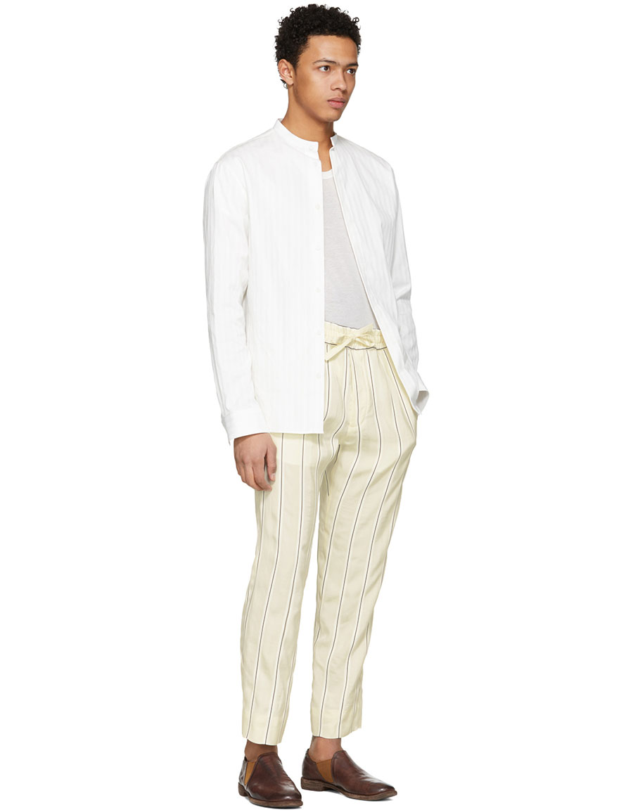 HAIDER ACKERMANN Off-White Stripe Kunzite Trousers · VERGLE