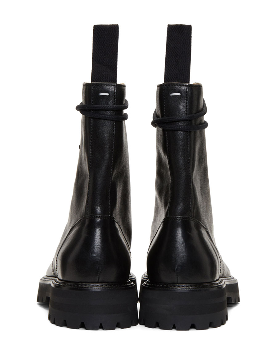 MAISON MARGIELA Black Combat Boots · VERGLE