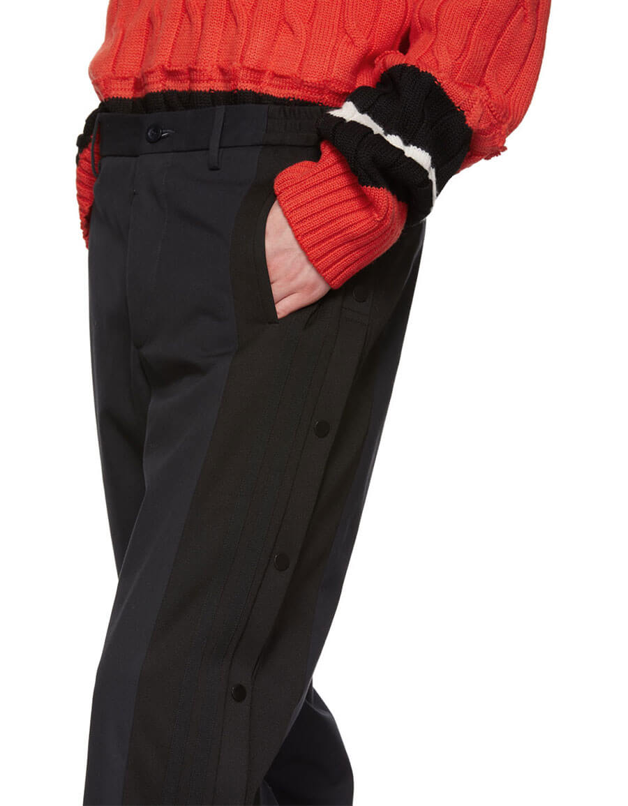 MAISON MARGIELA Blue Spliced Gabardine Trousers · VERGLE