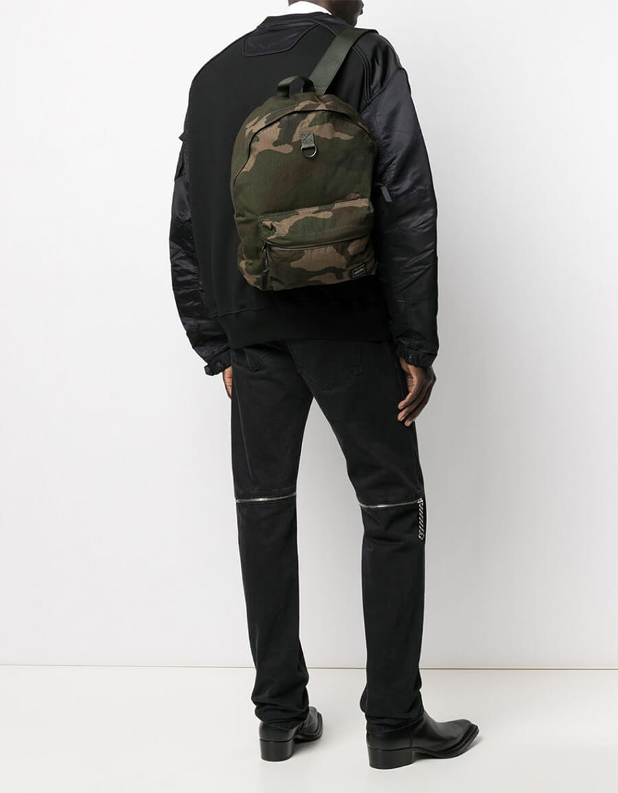 saint laurent camo backpack