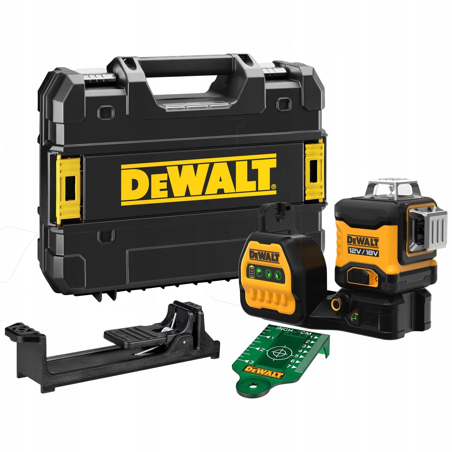 LASER KRZYŻOWY LINIOWY DEWALT AKUMULATOROWY 12/18V ZIELONY DCE089NG18 3X360 | DCE089NG18-XJ | 5054905288587