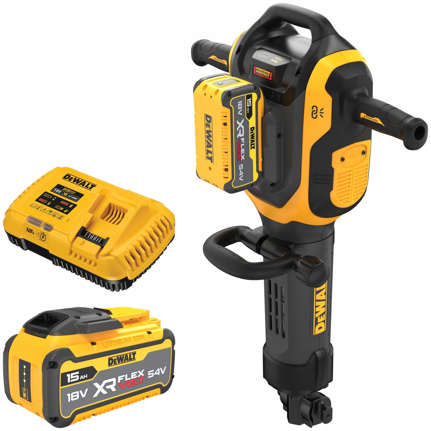MŁOT WYBURZENIOWY AKUMULATOROWY DeWALT DCH966Z2 HEX28 2x15Ah 54V 41J | DCH966Z2-QW | 5035048791806