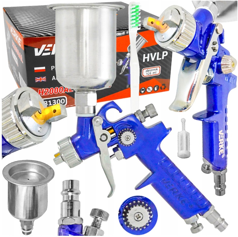 PISTOLET LAKIERNICZY DO MALOWANIA HVLP 1,0mm 125ml | V81300 | 5902963493729