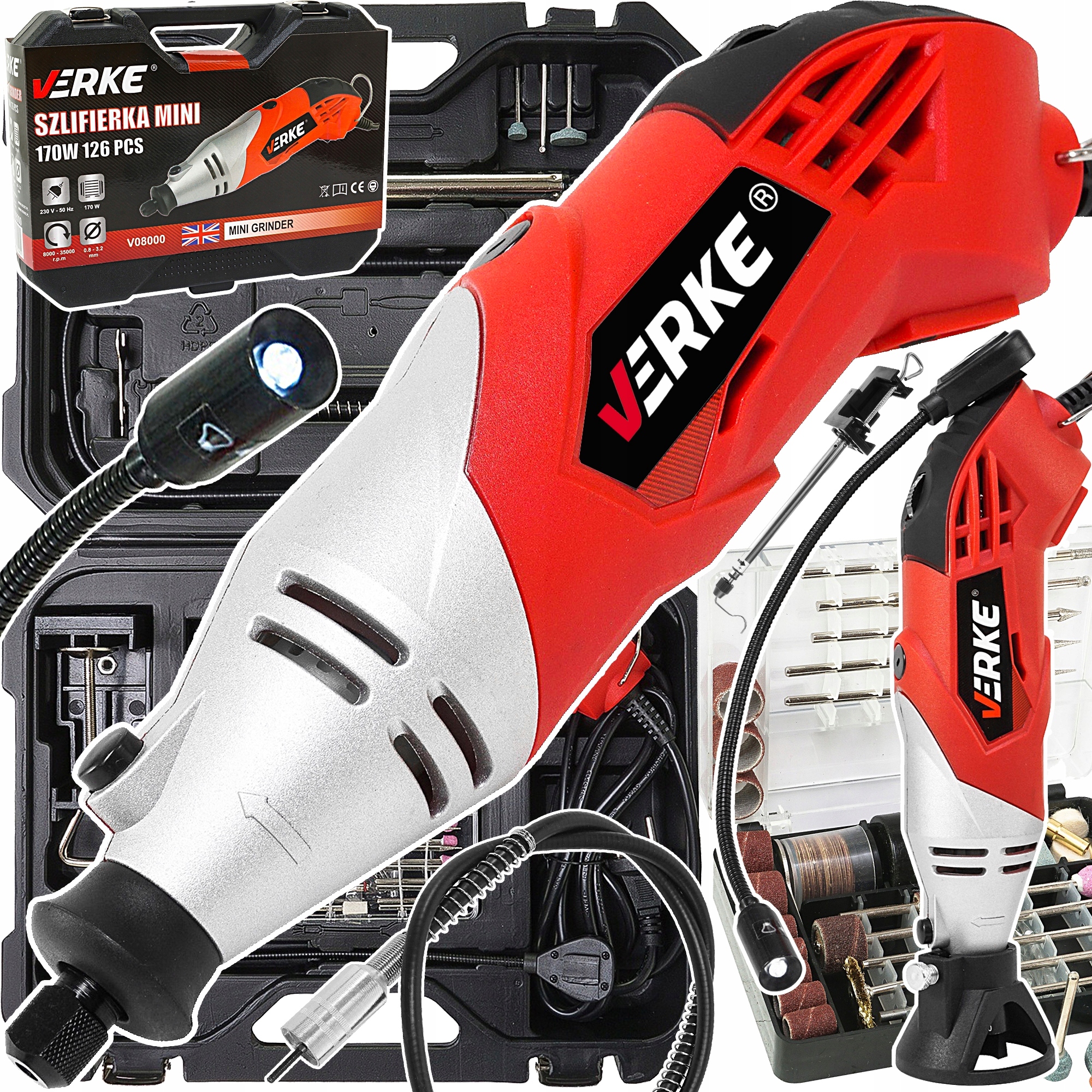 MINI SZLIFIERKA MULTISZLIFIERKA FREZARKA WIERTARKA MAŁA DO DREWNA METALU | V08000 | 5902963494320