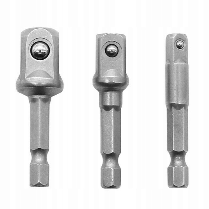 ZESTAW ADAPTERÓW REDUKCJI KLUCZY NASADOWYCH BIT HEX WKRĘTARKI 1/2 1/4 3/8 | V07013 | 5907737321123