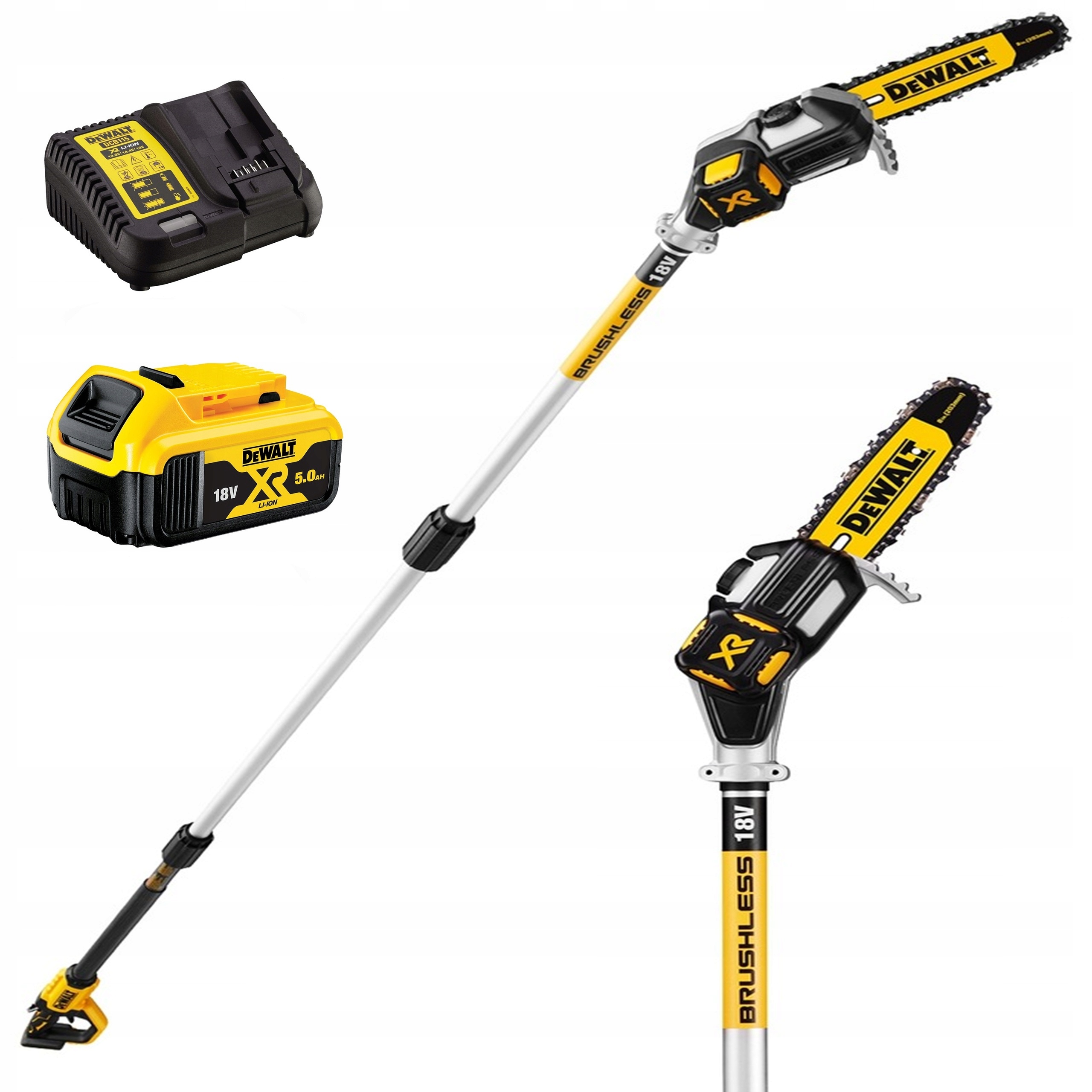 PIŁA ŁAŃCUCHOWA PILARKA NA WYSIĘGNIKU DEWALT DCMPS567P1 1x5,0Ah 18V | DCMPS567P1-QW | 5035048715024