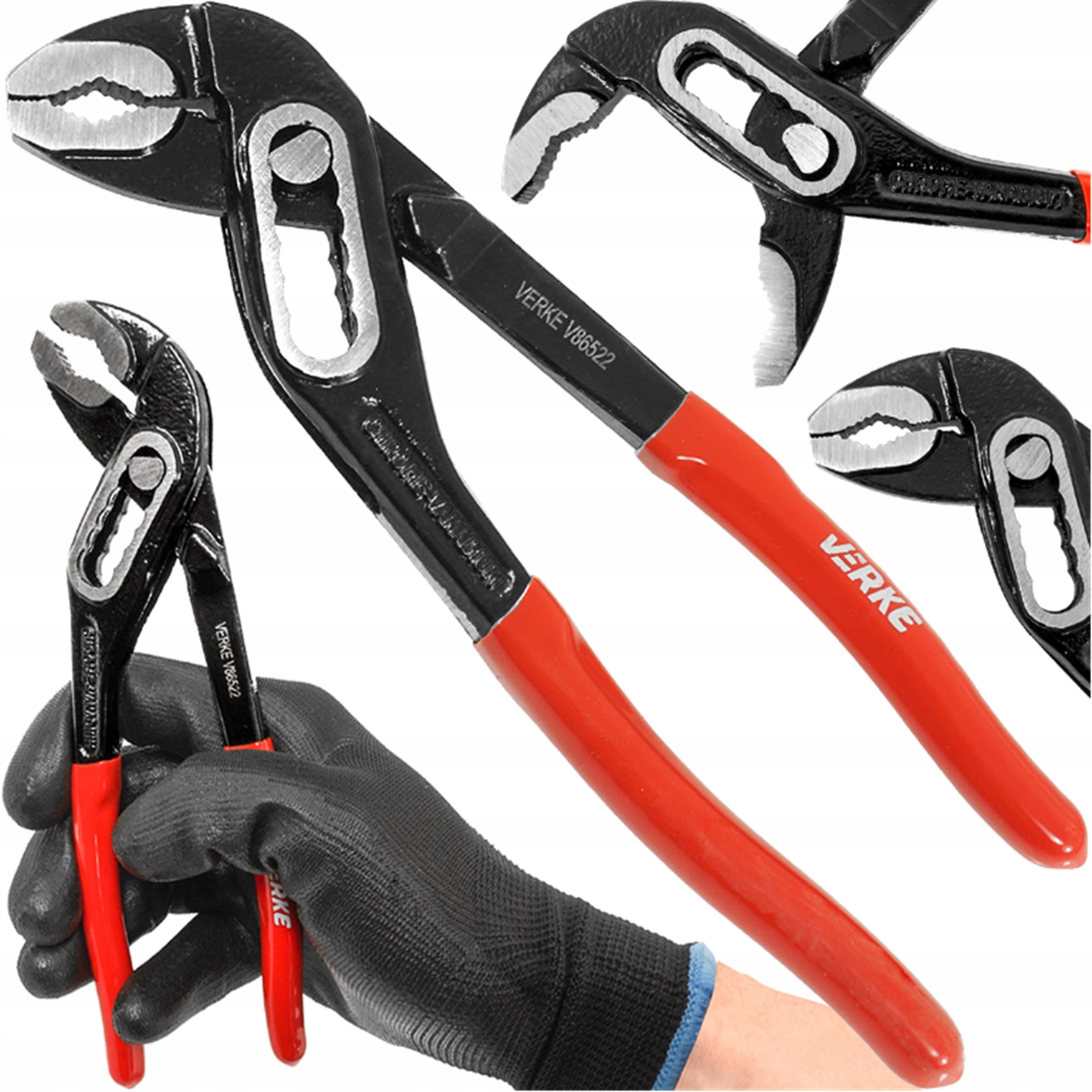 SZCZYPCE NASTAWNE DO ODKRĘCANIA RUR HYDRAULICZNE KLUCZ ŻABA ŻABKA CRV 200MM | V86522 | 5904673571018