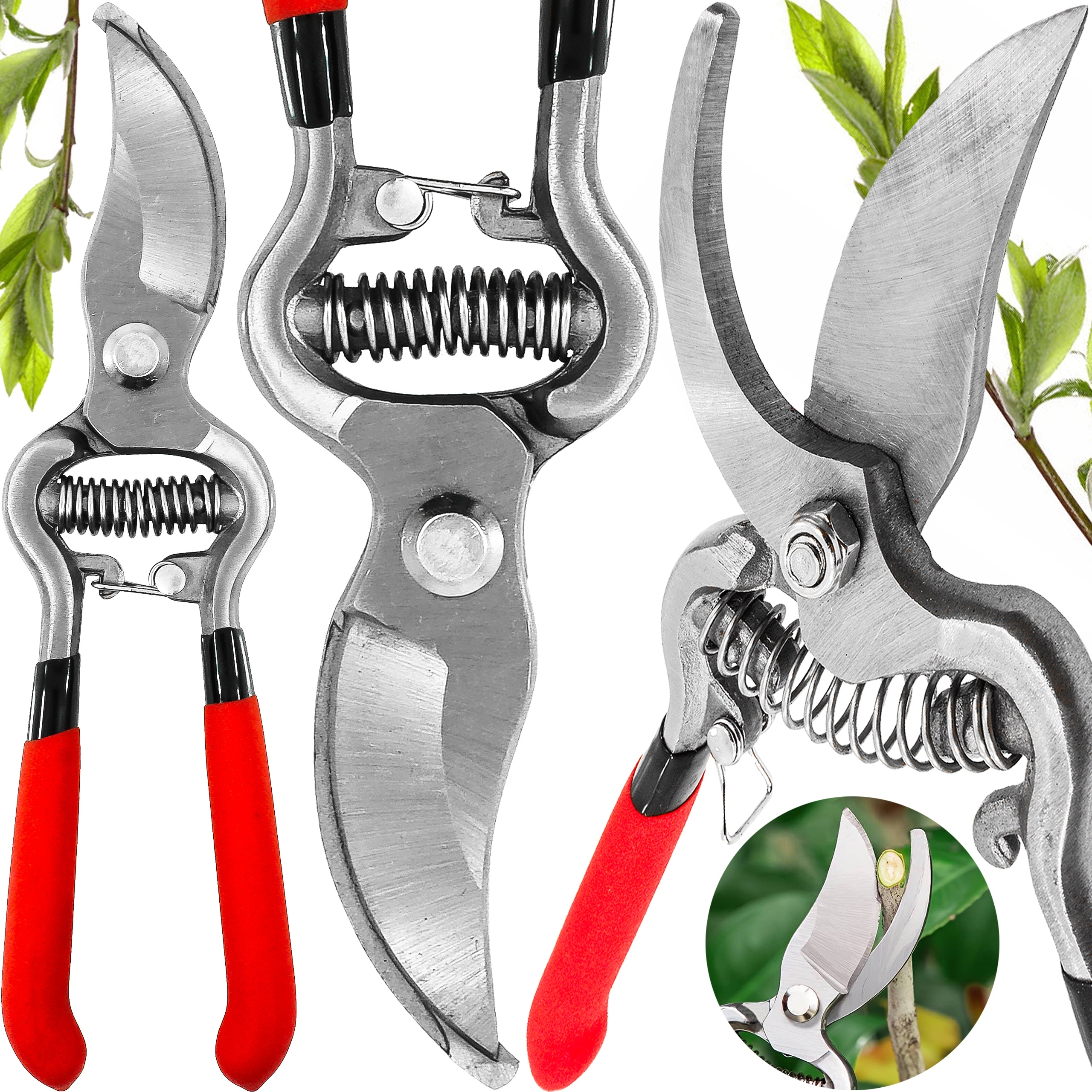 SEKATOR RĘCZNY NOŻYCOWY OGRODOWY DO GAŁĘZI PĘDÓW KRZEWÓW OGRODU ROŚLIN | V06690 | 5904673573630