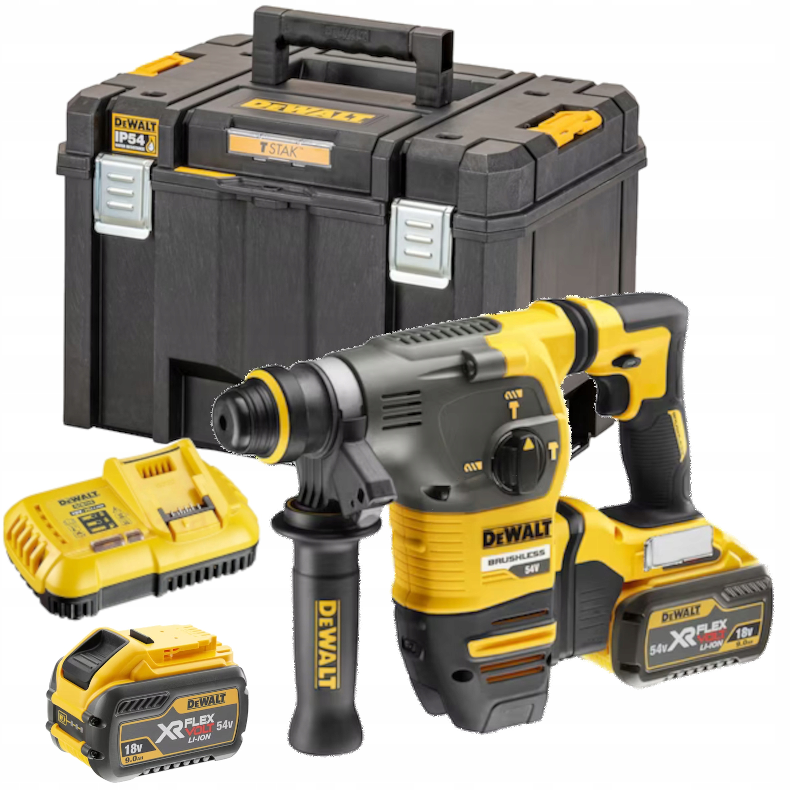 MŁOTOWIERTARKA AKUMULATOROWA DeWALT DCH333X2 SDS+ 54V 3,5J 2x9AH FLEXVOLT | DCH333X2-QW | 5035048646748