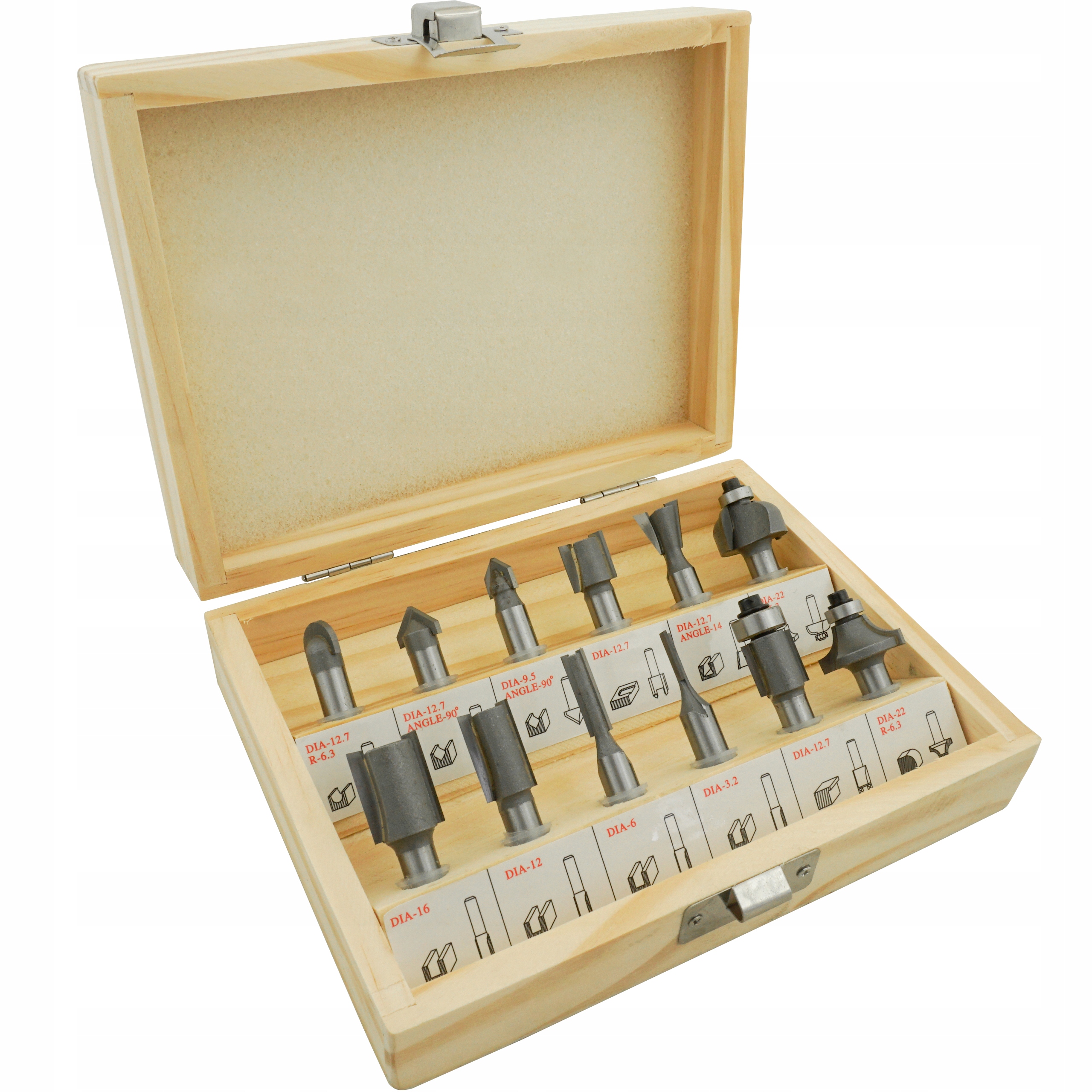 FREZY KSZTAŁTOWE DO DREWNA 12el FREZ DO FREZARKI ZESTAW FREZÓW KSZTAŁTOWYCH | V05068 | 5908224744753