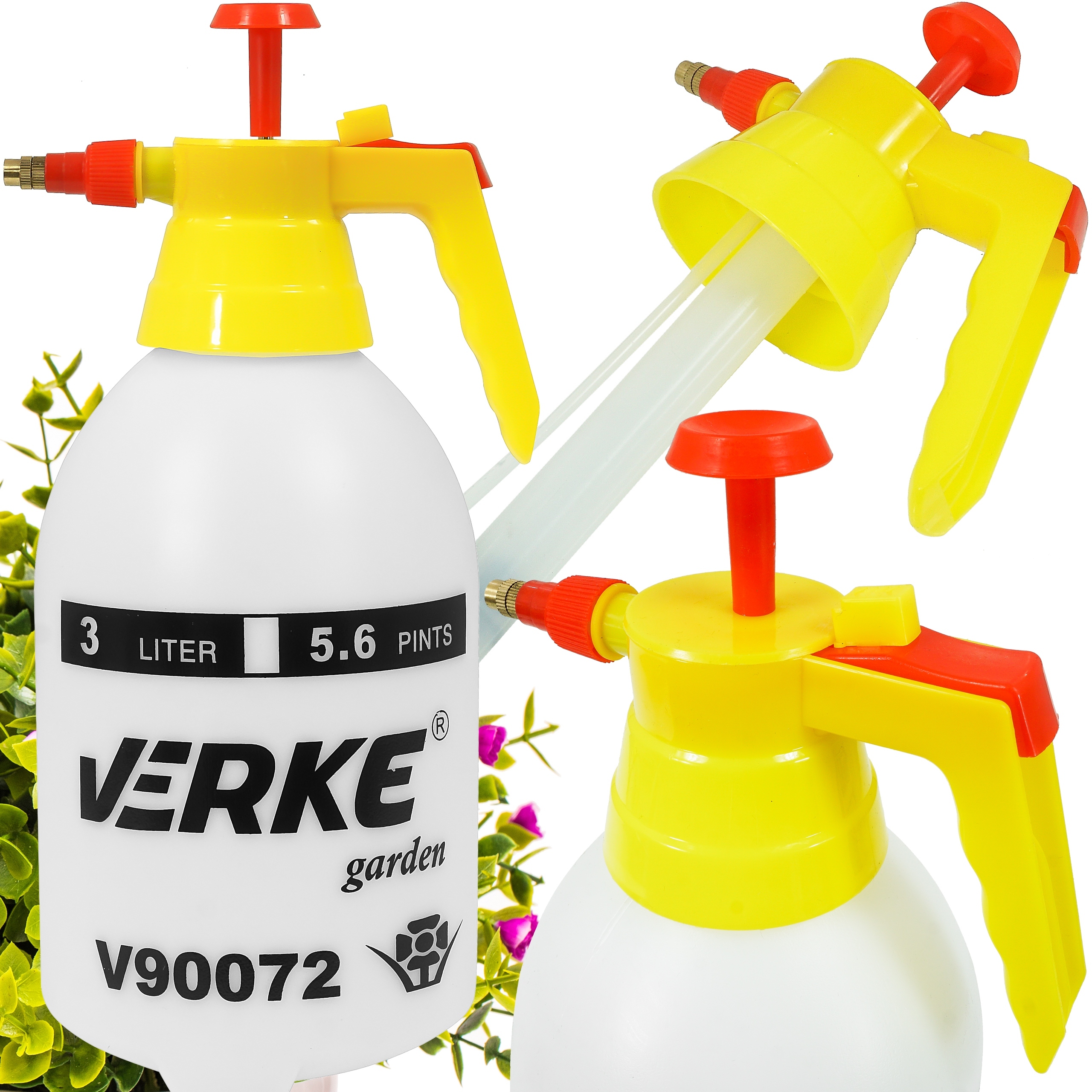 OPRYSKIWACZ RĘCZNY KOMPRESYJNY SPRYSKIWACZ CIŚNIENIOWY OGRODOWY DO WODY 3L | V90072 | 5908224745705