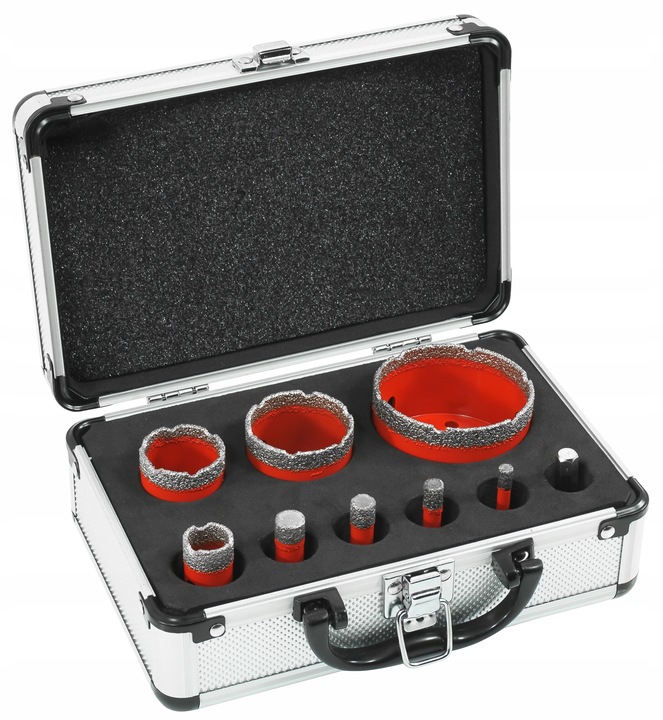 OTWORNICE DIAMENTOWE ZESTAW WIERTEŁ DIAMENTOWY KORONKI GRESU GLAZURY PŁYTEK | V05504 | 5904673574040