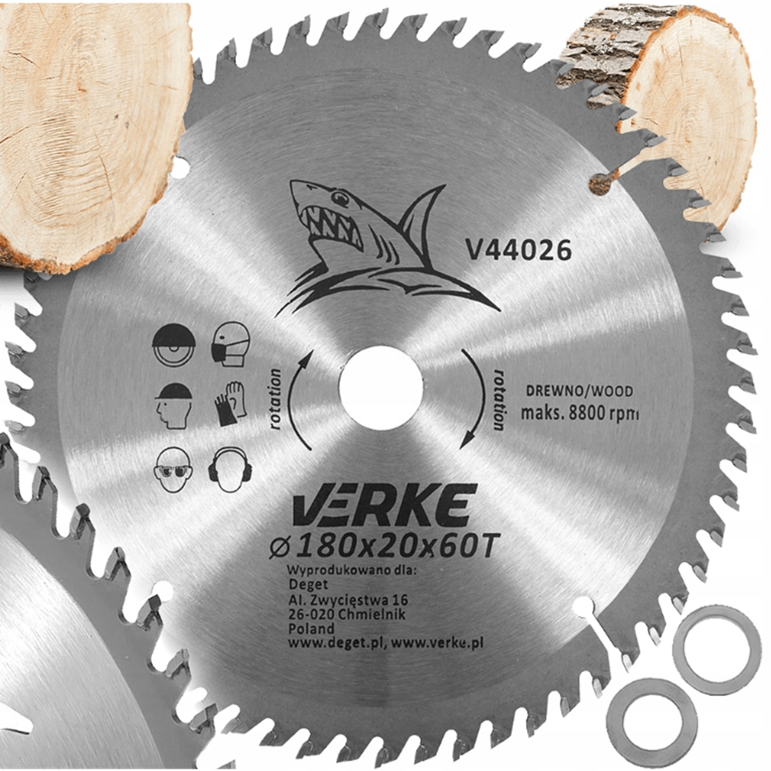 TARCZA PIŁA WIDIOWA TARCZOWA DO CIĘCIA DREWNA DRZEWA 180mm x 20mm 60T WIDIA | V44026 | 5904673571759