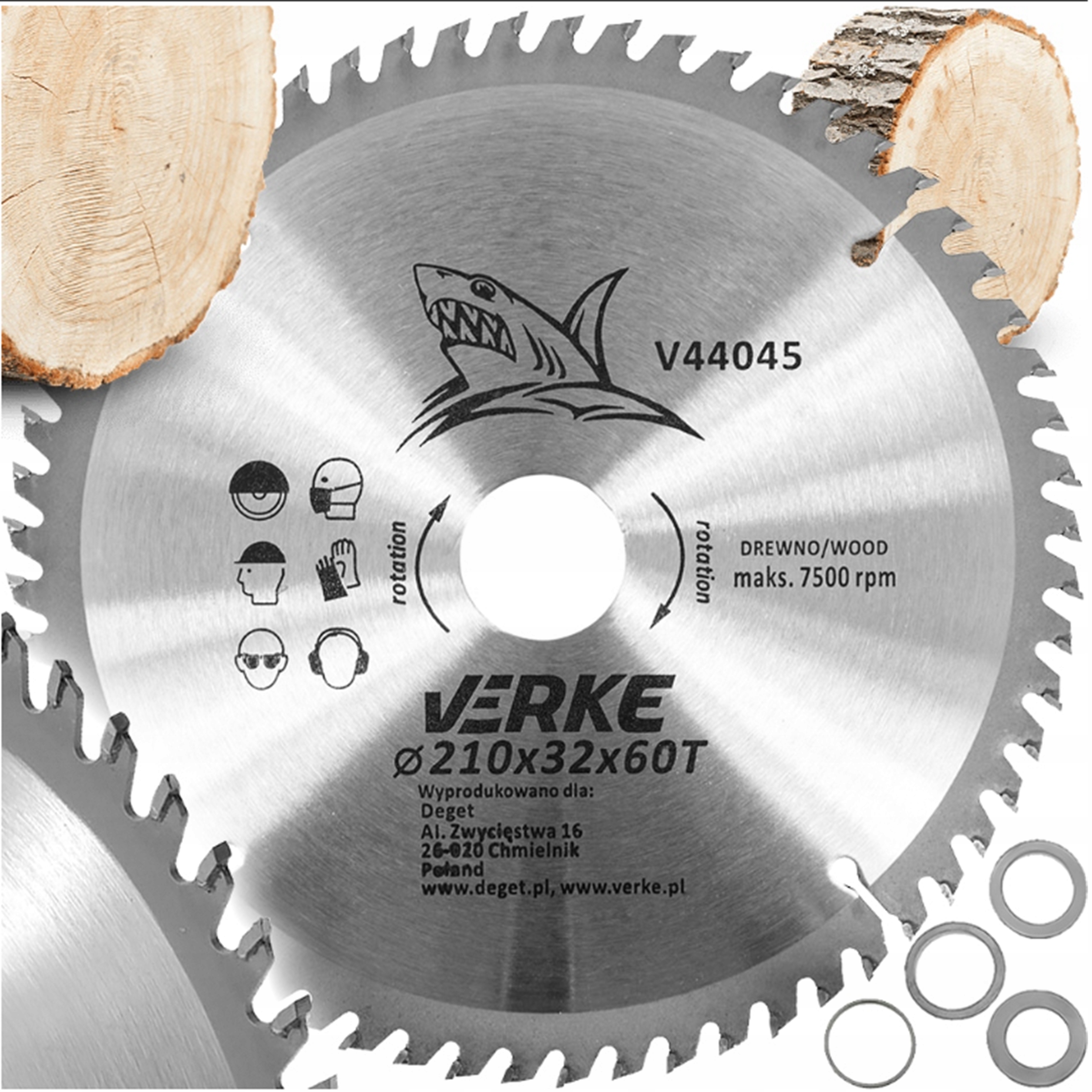 TARCZA PIŁA WIDIOWA TARCZOWA DO CIĘCIA DREWNA DRZEWA 210mm x 32mm 60T WIDIA | V44045 | 5904673571834