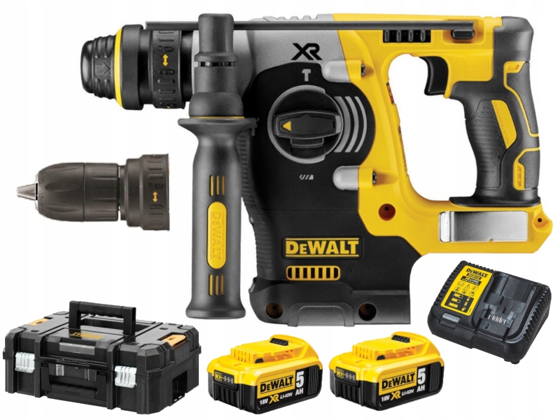 MŁOTOWIERTARKA WIERTARKA UDAROWA SDS+ DEWALT DCH274P2T BEZSZCZOTKOWA 18V | DCH274P2T-QW | 5035048560037