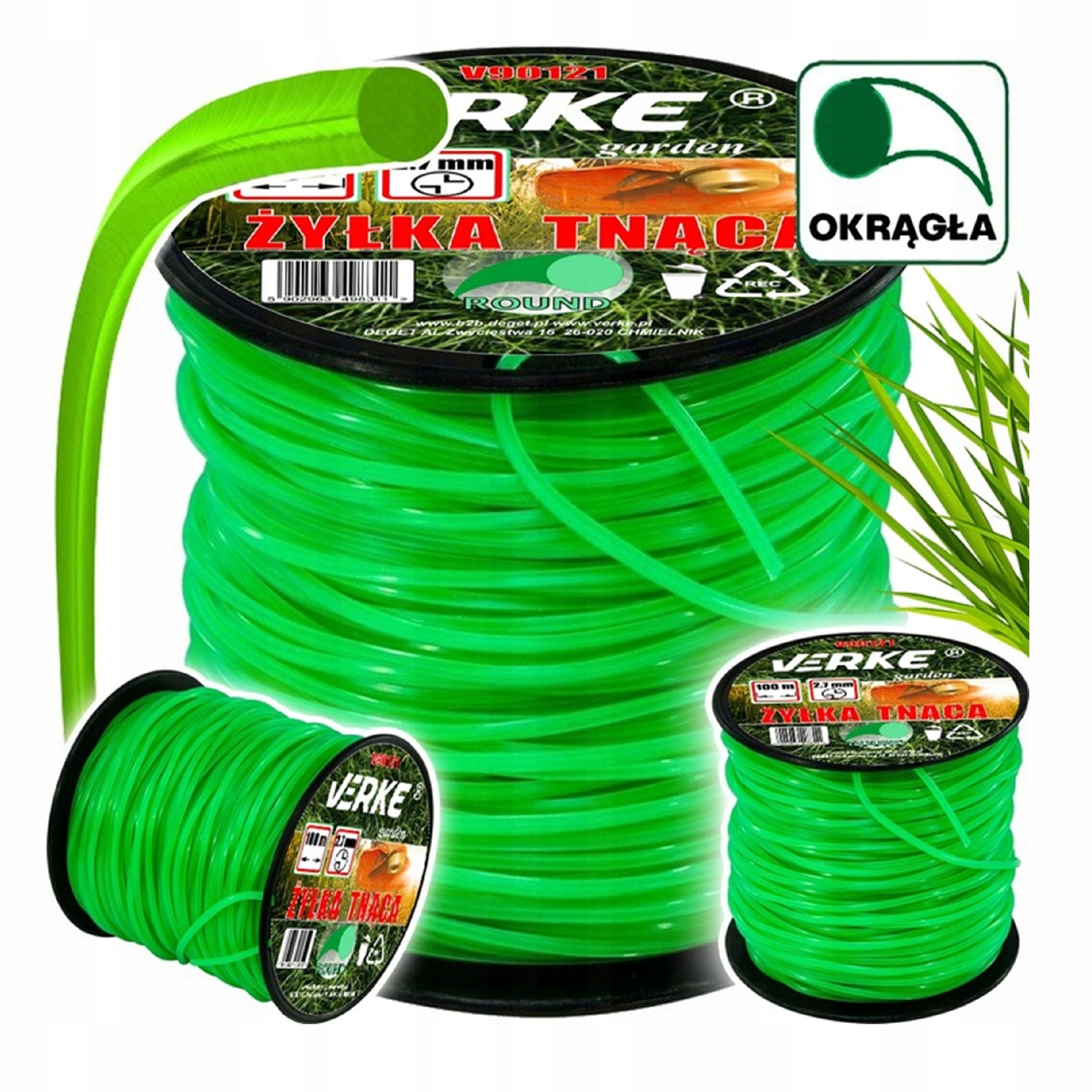 ŻYŁKA TNĄCA KOSY SPALINOWEJ PODKASZARKI WYKASZARKI OKRĄGŁA 2,7mm 100m MOCNA | V90121 | 5902963498311