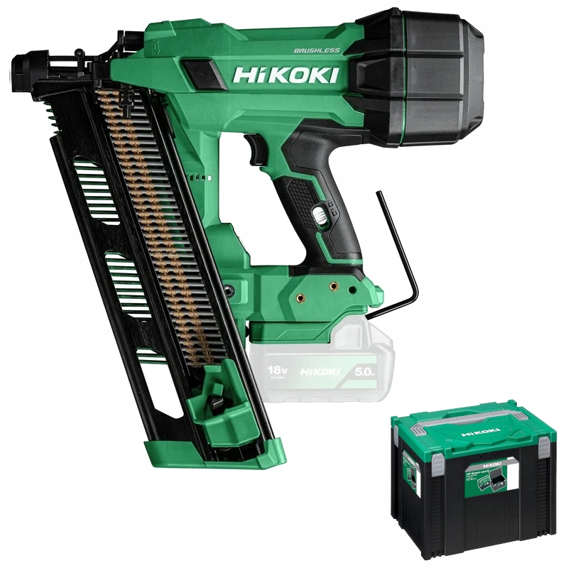 HIKOKI GWOŹDZIARKA AKUMULATOROWA NR1890DRA W9Z 18V 50-90mm BL 21° | NR1890DRAW9Z | 4966376415984