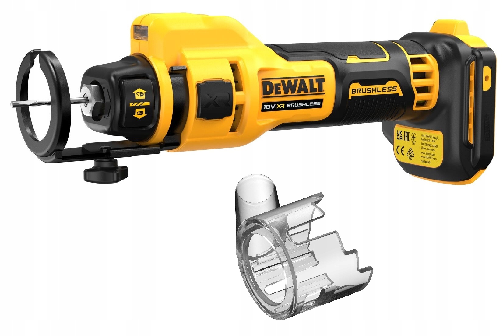 FREZARKA DO PŁYT G-K AKUMULATOROWA DEWALT DCE555N 18V | DCE555N-XJ | 5035048744352