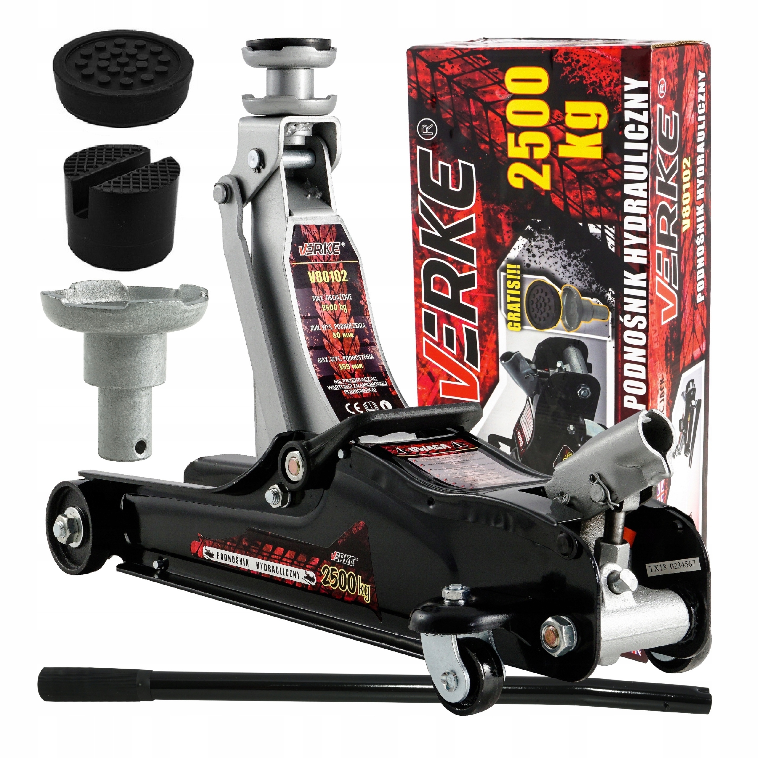 PODNOŚNIK SAMOCHODOWY HYDRAULICZNY LEWAREK ŻABA NISKOPROFILOWY NISKI 2,5T | V80102 | 5902963498045