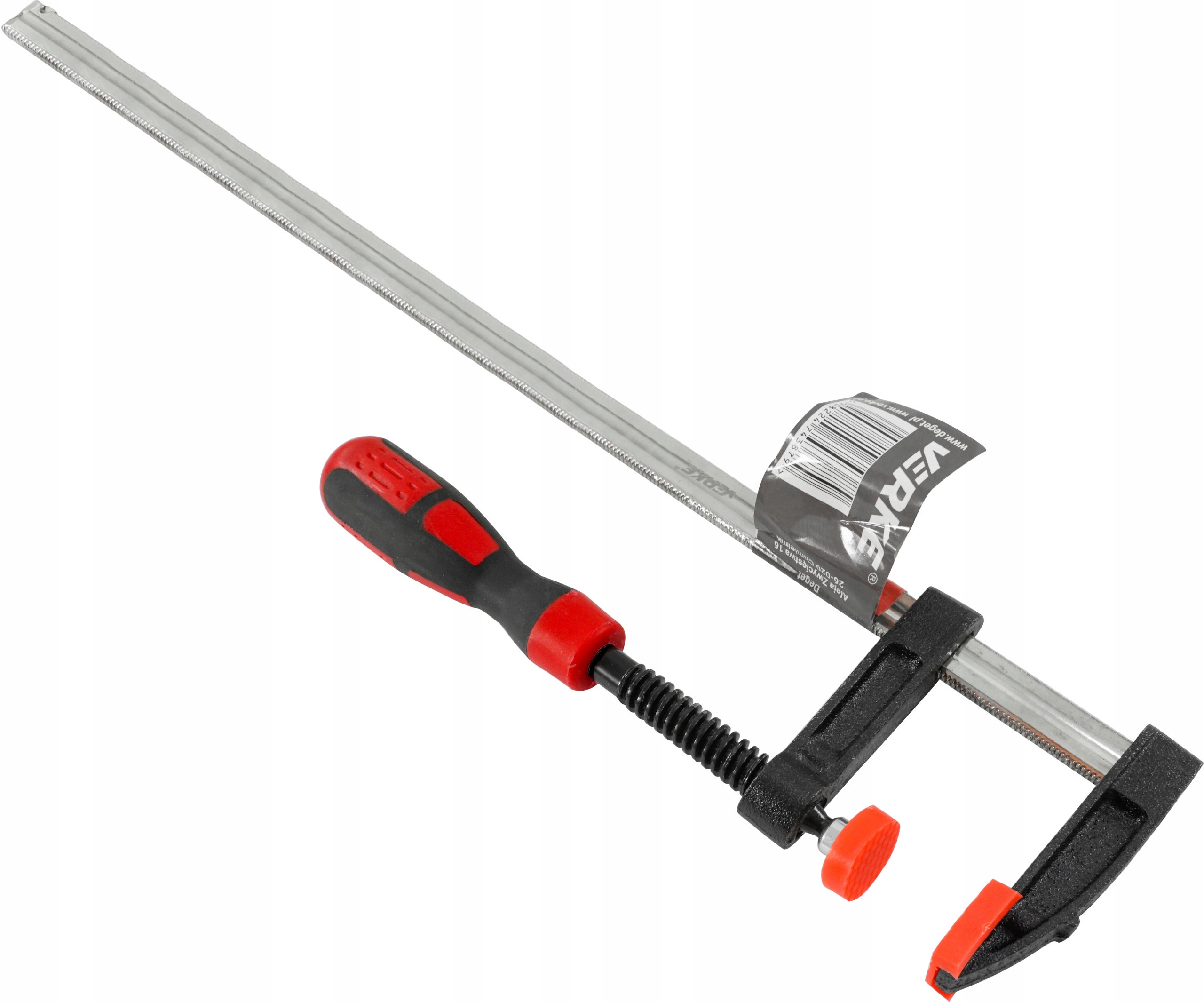 ŚCISK STOLARSKI DO DREWNA ZACISK UCHWYT 500x120mm TYP F WARSZTATOWY STALOWY | V86577 | 5908224743916