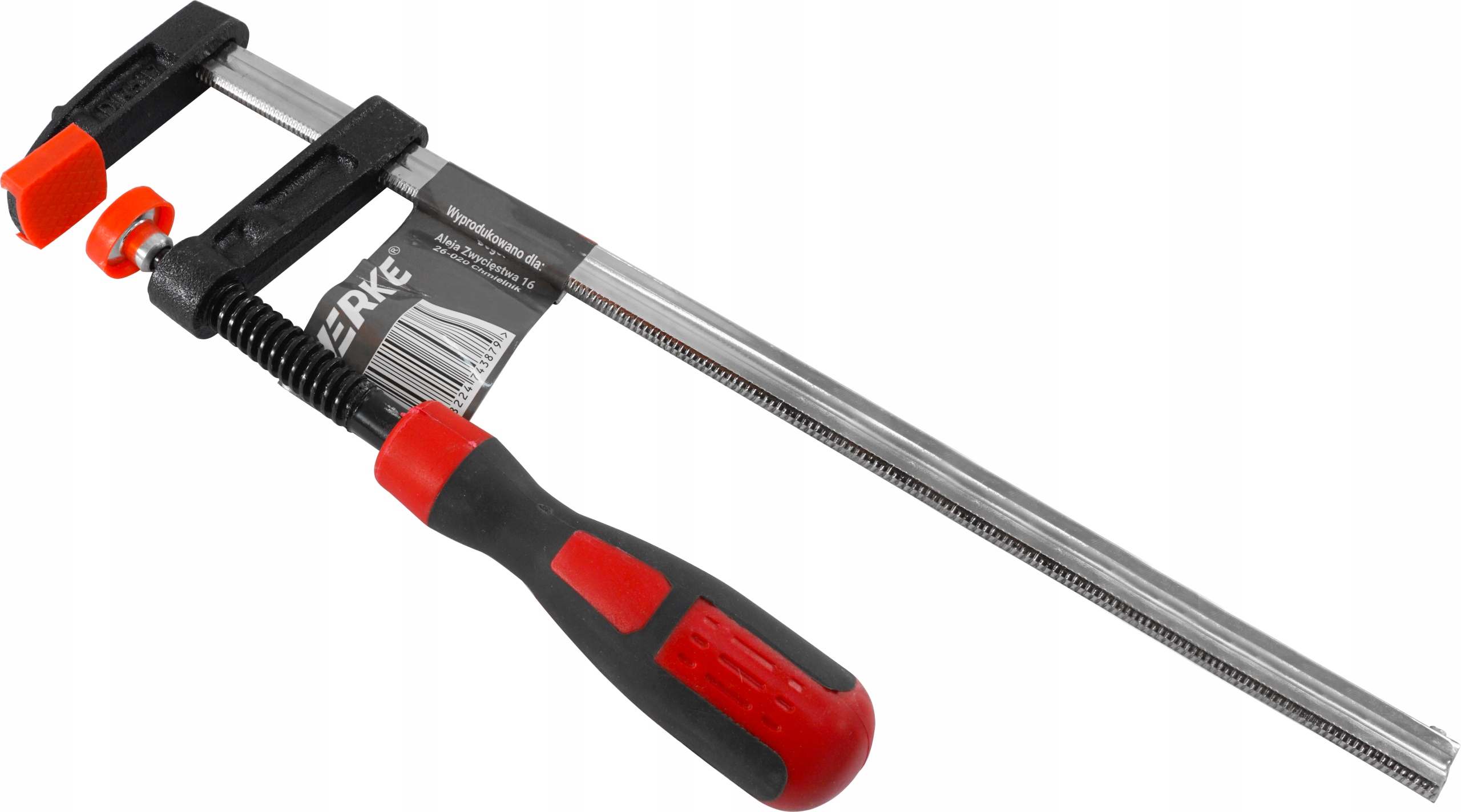 ŚCISK STOLARSKI DO DREWNA ZACISK UCHWYT 250x50mm TYP F WARSZTATOWY STALOWY | V86574 | 5908224743886