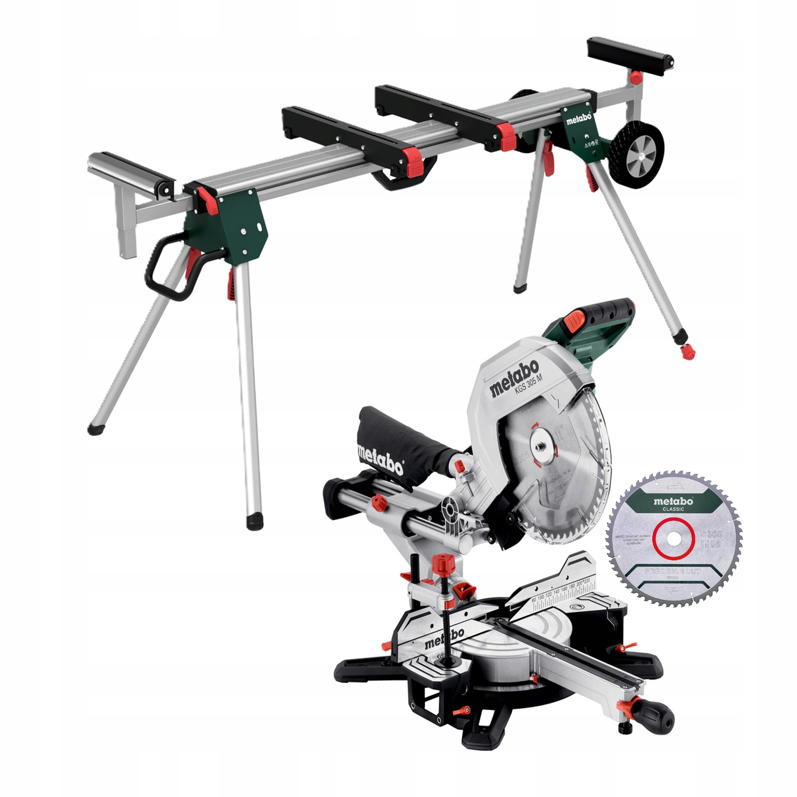 PIŁA UKOŚNICA KAPÓWKA PILARKA UKOSOWA METABO KGS 305 M + STÓŁ KSU 401 | 613305000+629006000 | 40617922183074007430302243