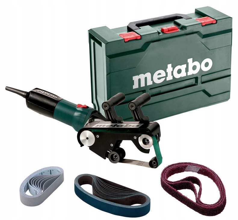 SZLIFIERKA TAŚMOWA DO RUR METABO RBE 9-60 Set 900W BALUSTRAD PORĘCZY 30X533 | 602183510 | 4007430298898