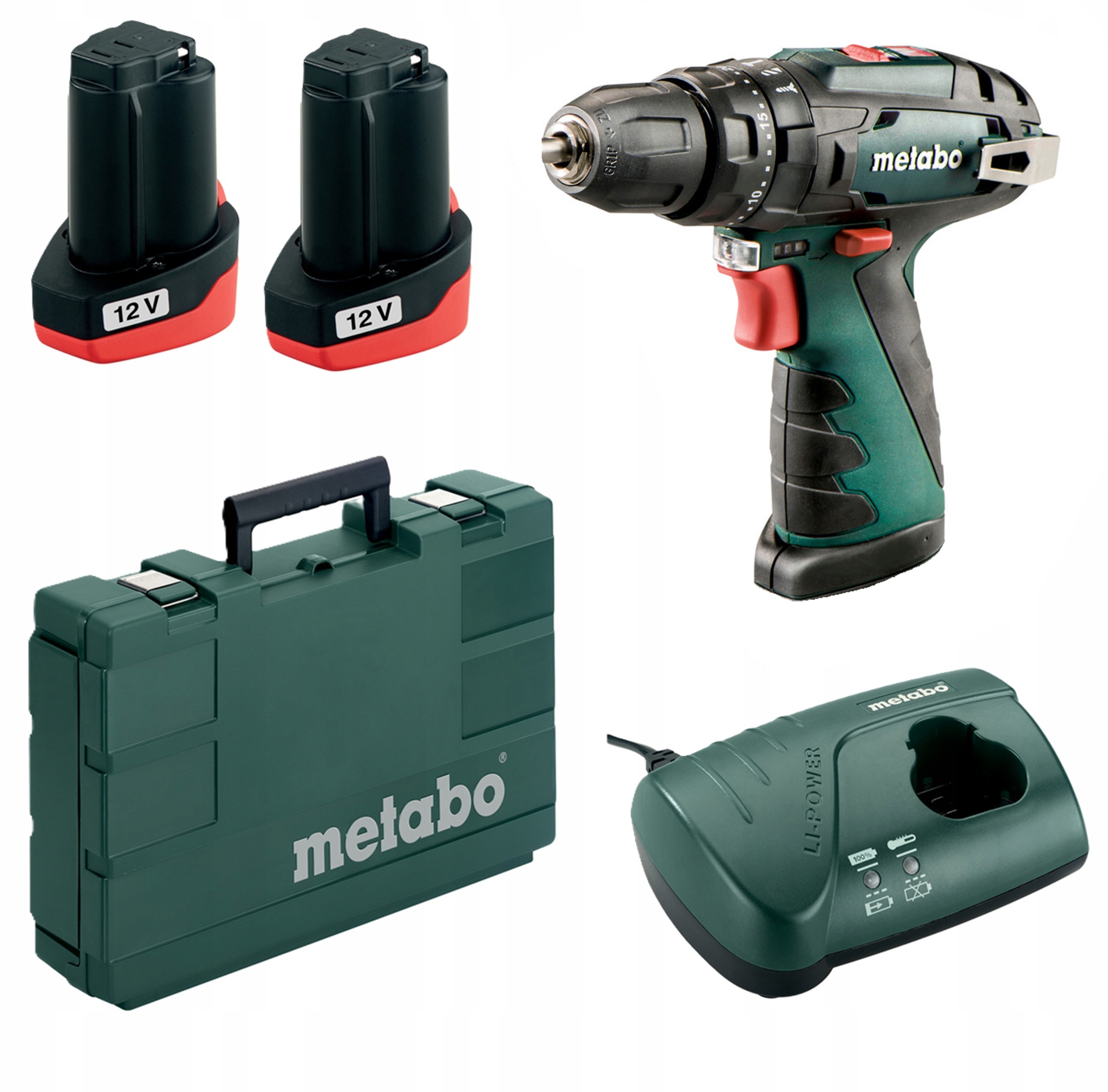 WIERTARKO-WKRĘTARKA UDAROWA METABO POWERMAXX SB Basic 2x2,0Ah 12V WALIZKA | 600385500 | 4007430296856