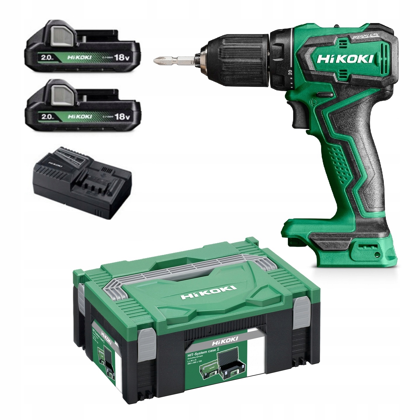 WIERTARKO-WKRĘTARKA UDAROWA HIKOKI DV18DD WRZ 2x2,0Ah 18V + WALIZKA | DV18DDWRZ | 4966376410910