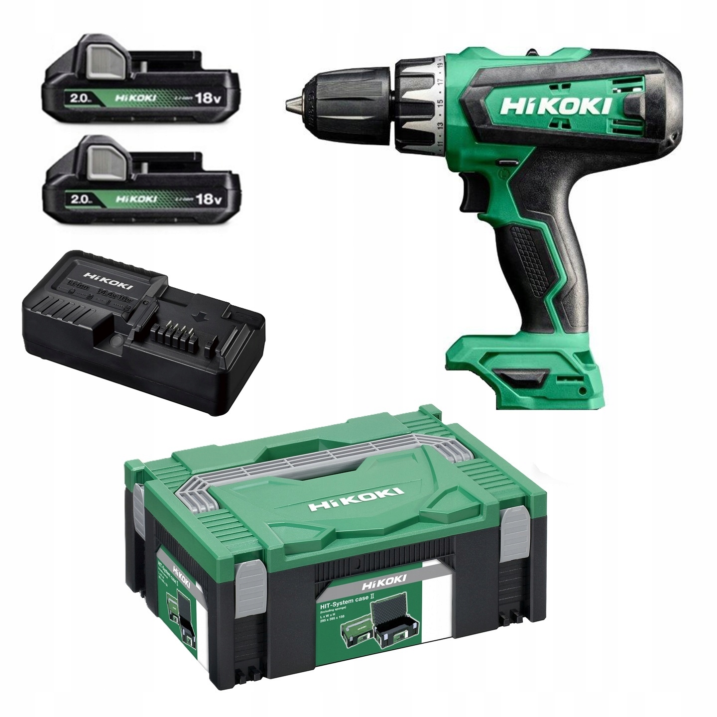 WIERTARKO-WKRĘTARKA UDAROWA HIKOKI DV18DF WQZ 2x2,0Ah 18V + WALIZKA | DV18DFWQZ | 4966376400621