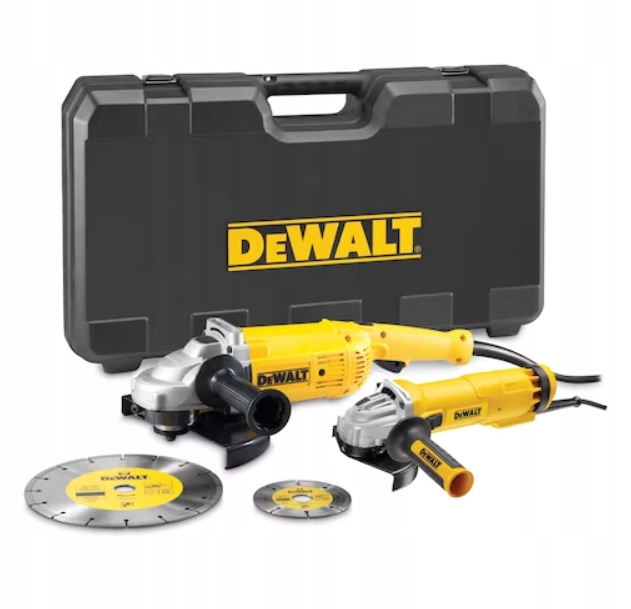 ZESTAW SZLIFIEREK KĄTOWYCH DEWALT DWE492SDT-QS DUŻA DWE492+ MAŁA DWE4207 | DWE492SDT-QS | 5035048617250
