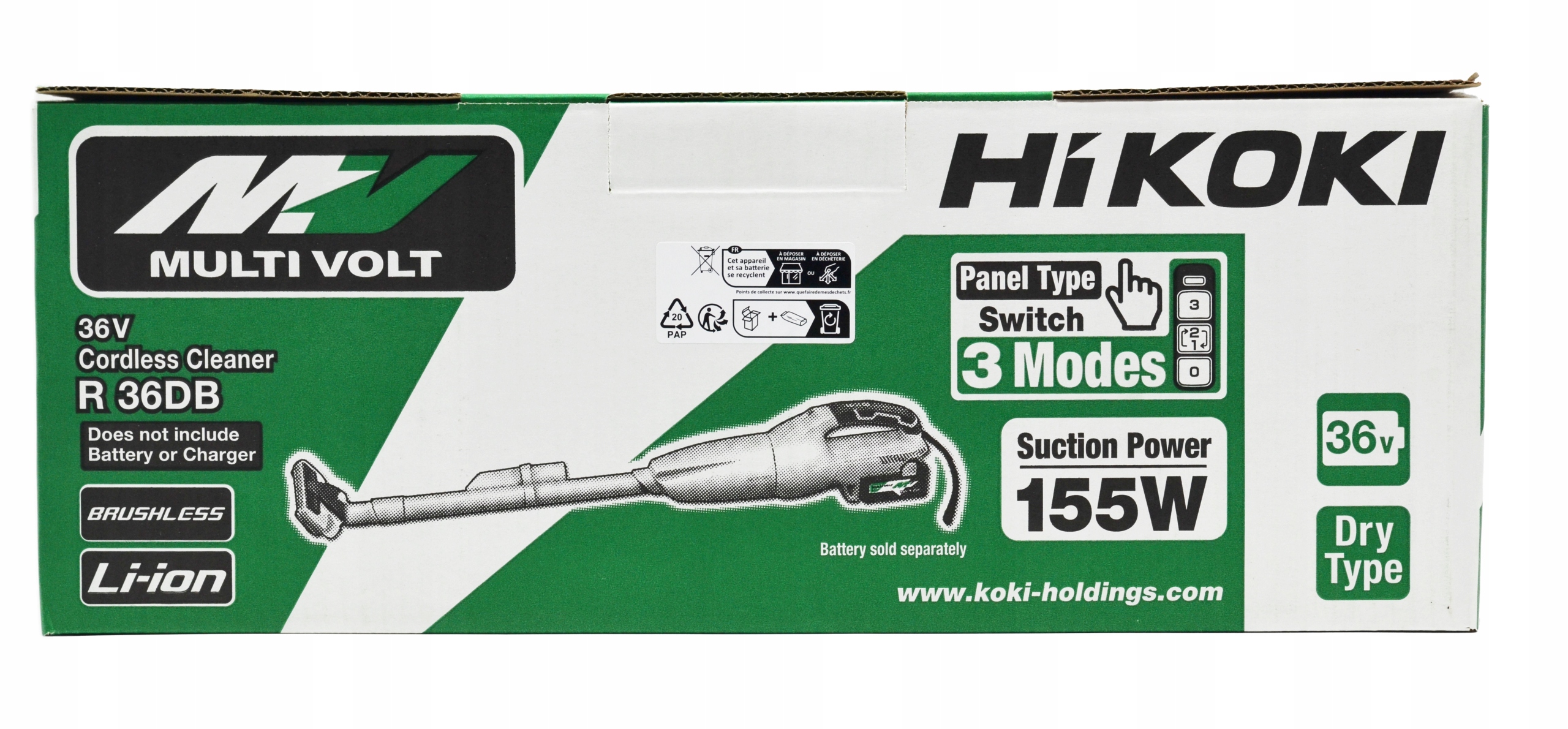 ODKURZACZ AKUMULATOROWY HIKOKI R36DB W4Z 36V MULTIVOLT | R36DBW4Z | 4966376409129