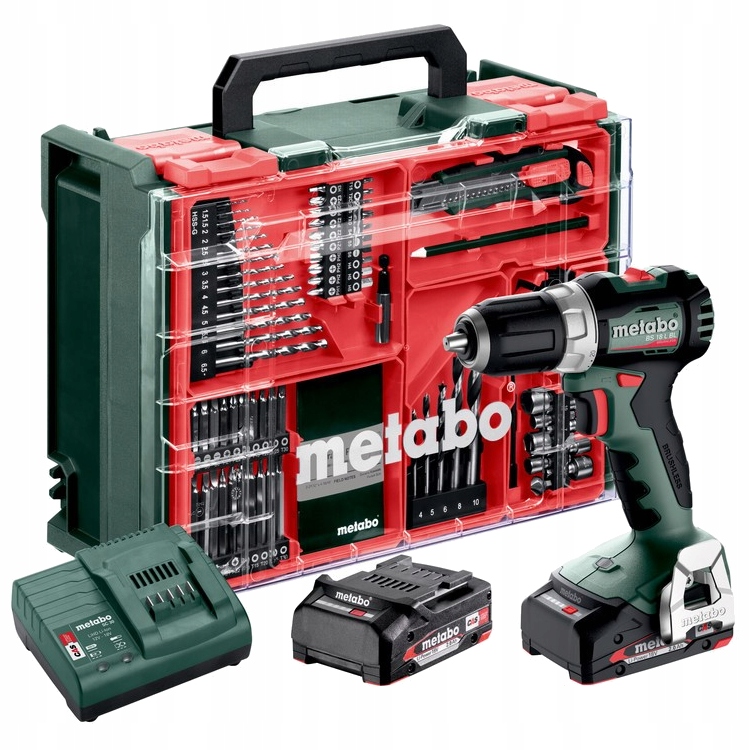 WIERTARKO-WKRĘTARKA METABO BS 18 L BL Set MOBILNY WARSZTAT ZESTAW 74 EL. | 613155710 | 4061792254541
