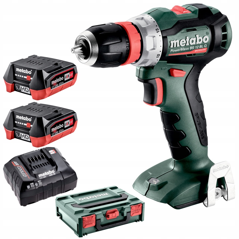 WIERTARKO-WKRĘTARKA METABO PowerMaxx BS 12 BL Q 12V 2x4Ah LiHD QUICK | 601045800 | 4061792235038