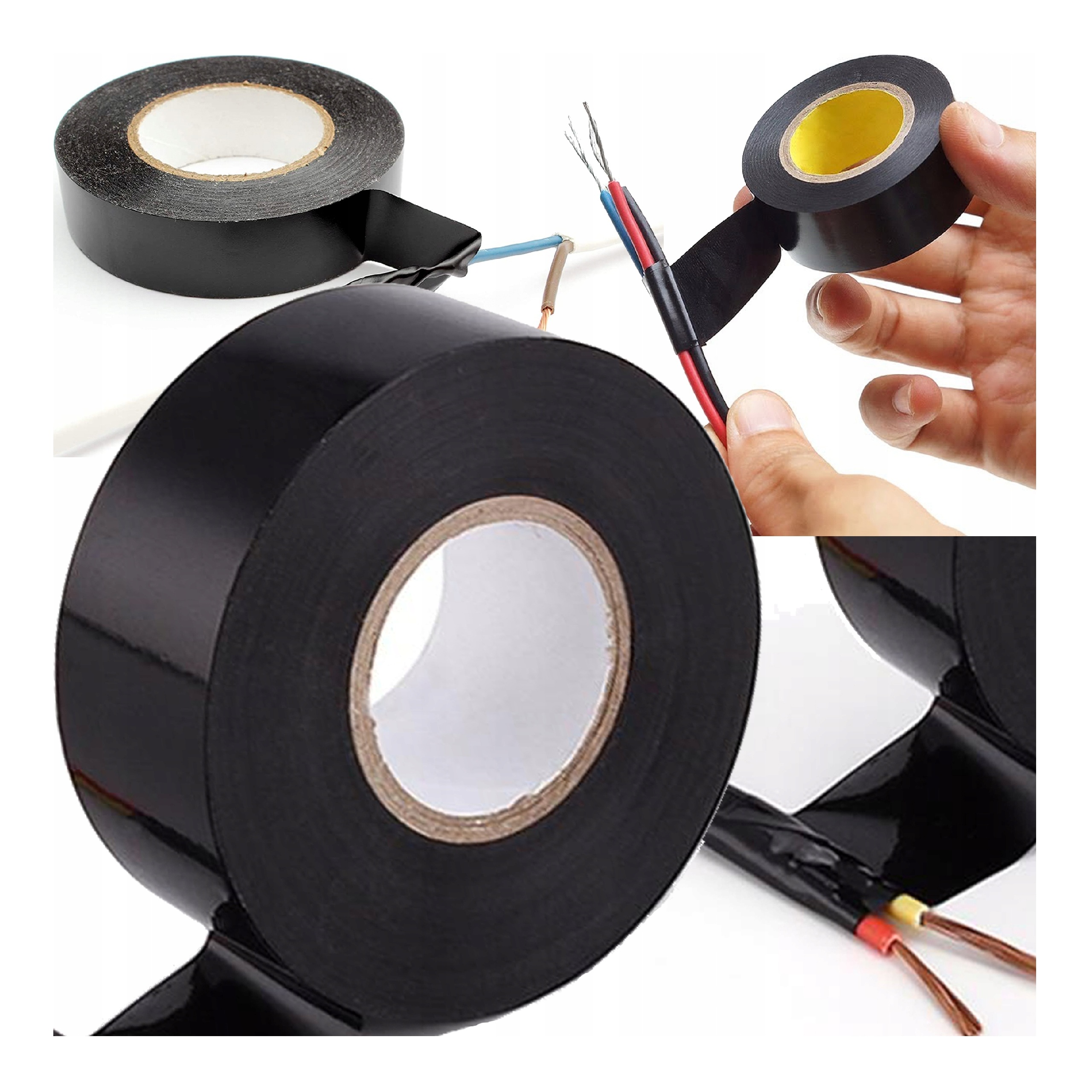 MOCNA TAŚMA IZOLACYJNA WODOODPORNA ELEKTROIZOLACYJNA PCV IZOLACJA CZARNA | V06450 | 5908224748645