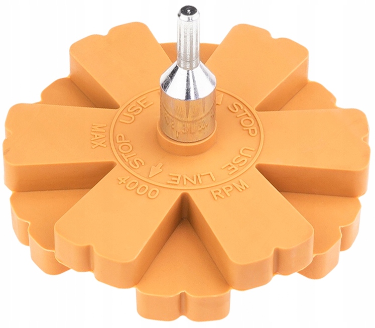 KRĄŻEK GUMOWY DO USUWANIA KLEJU TAŚM NAKLEJEK FELGI FELG WIERTARKĘ ADAPTER | V06621 | 5904673573708