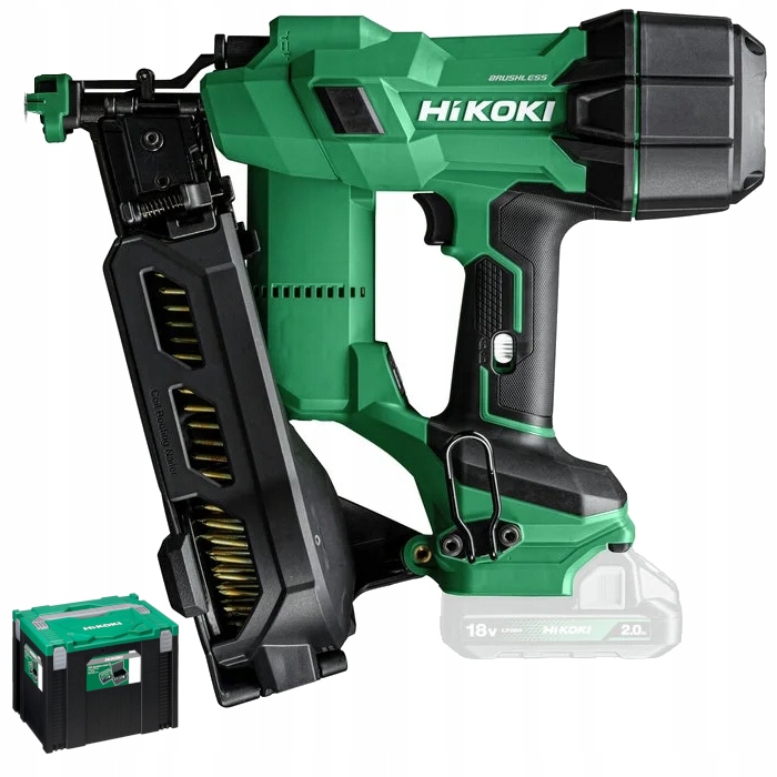 GWOŹDZIARKA AKUMULATOROWA HIKOKI NV1845DA WXZ PAPIARKA 45MM 18V 2X2,0Ah SET | NV1845DAWXZ | 4966376417322