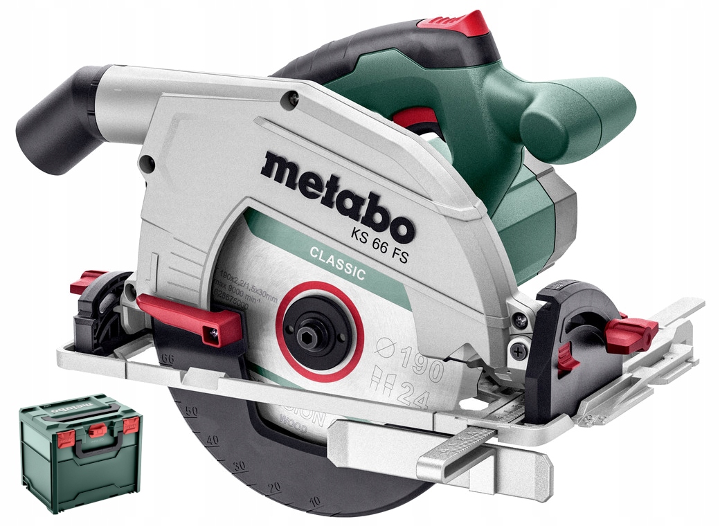 PIŁA TARCZOWA METABO KS 66 FS PILARKA RĘCZNA 1500W 190MM + METABOX | 601066500 | 4061792181267