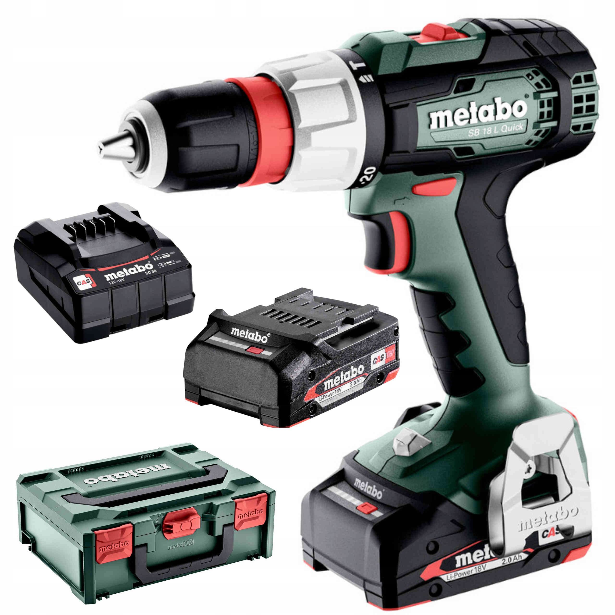 WIERTARKO-WKRĘTARKA UDAROWA METABO SB 18 L Quick 18V 2x2Ah | 614054500 | 4061792245815