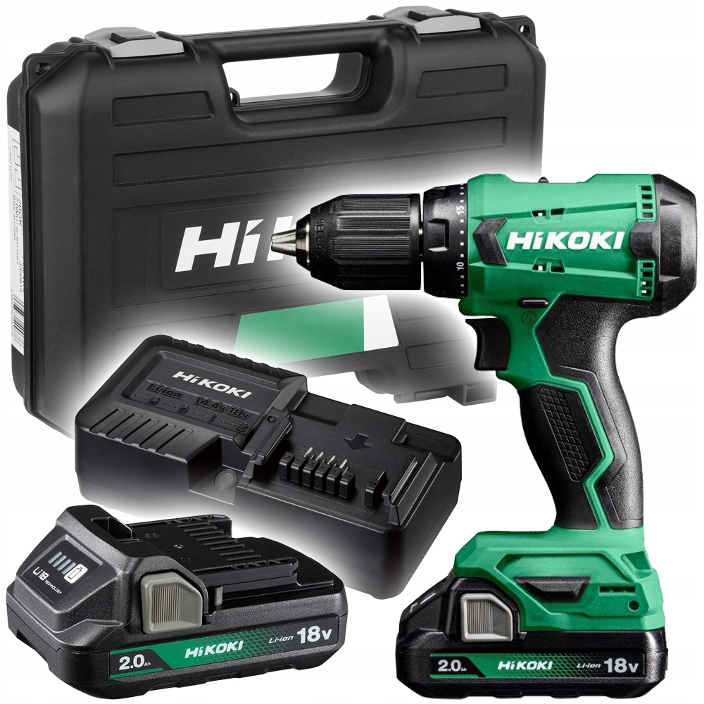 WIERTARKO-WKRĘTARKA AKUMULATOROWA HIKOKI DS18DA WCZ 2x2,0Ah 18V | DS18DAWCZ | 4966376400676