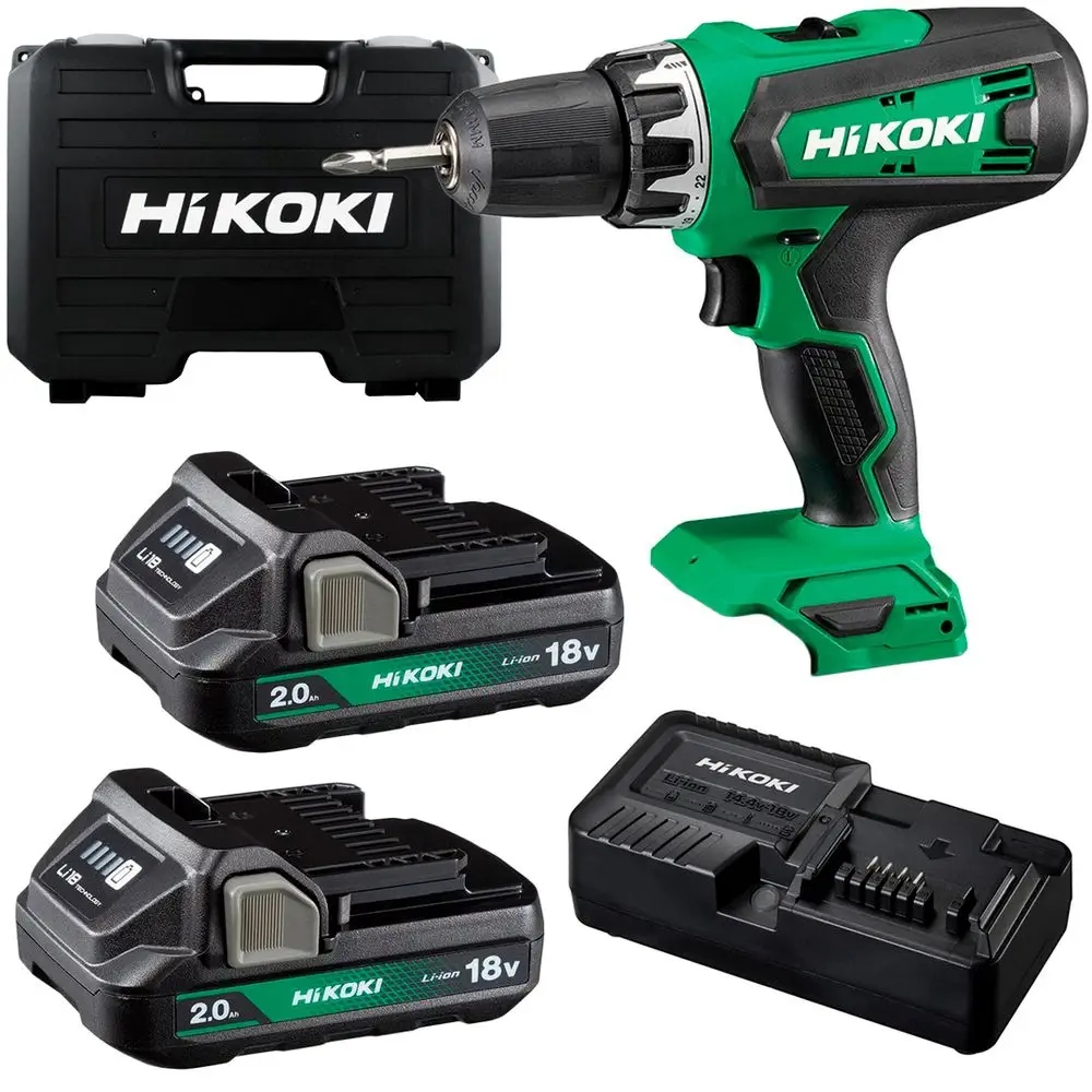 WIERTARKO-WKRĘTARKA AKUMULATOROWA HIKOKI DS18DF WCZ 2x2,0Ah 18V | DS18DFWCZ | 4966376400423