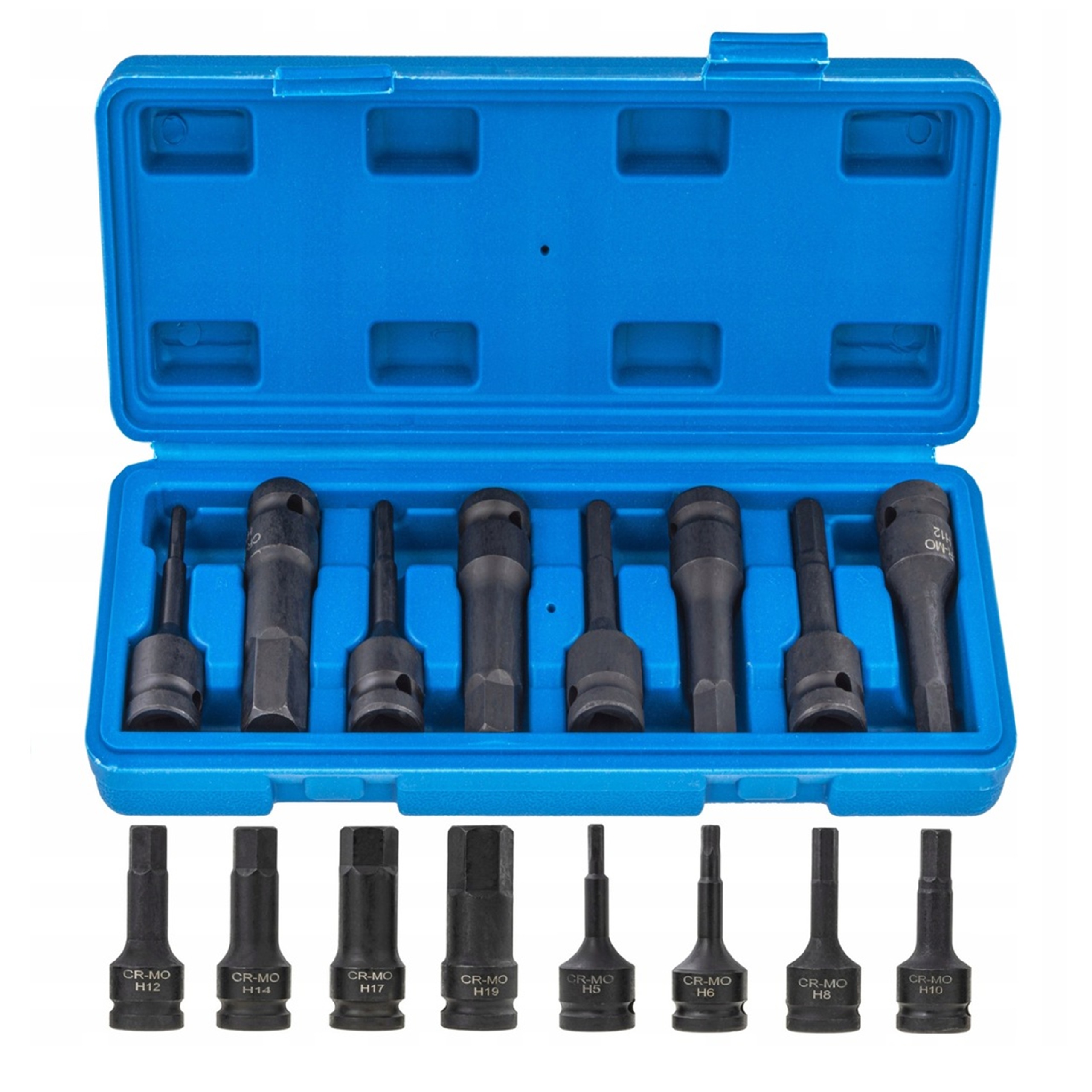 NASADKI KLUCZE UDAROWE TRZPIENIOWE IMBUS HEX H5-H19 1/2 5-19 MM 8el | V08062 | 5907737324803
