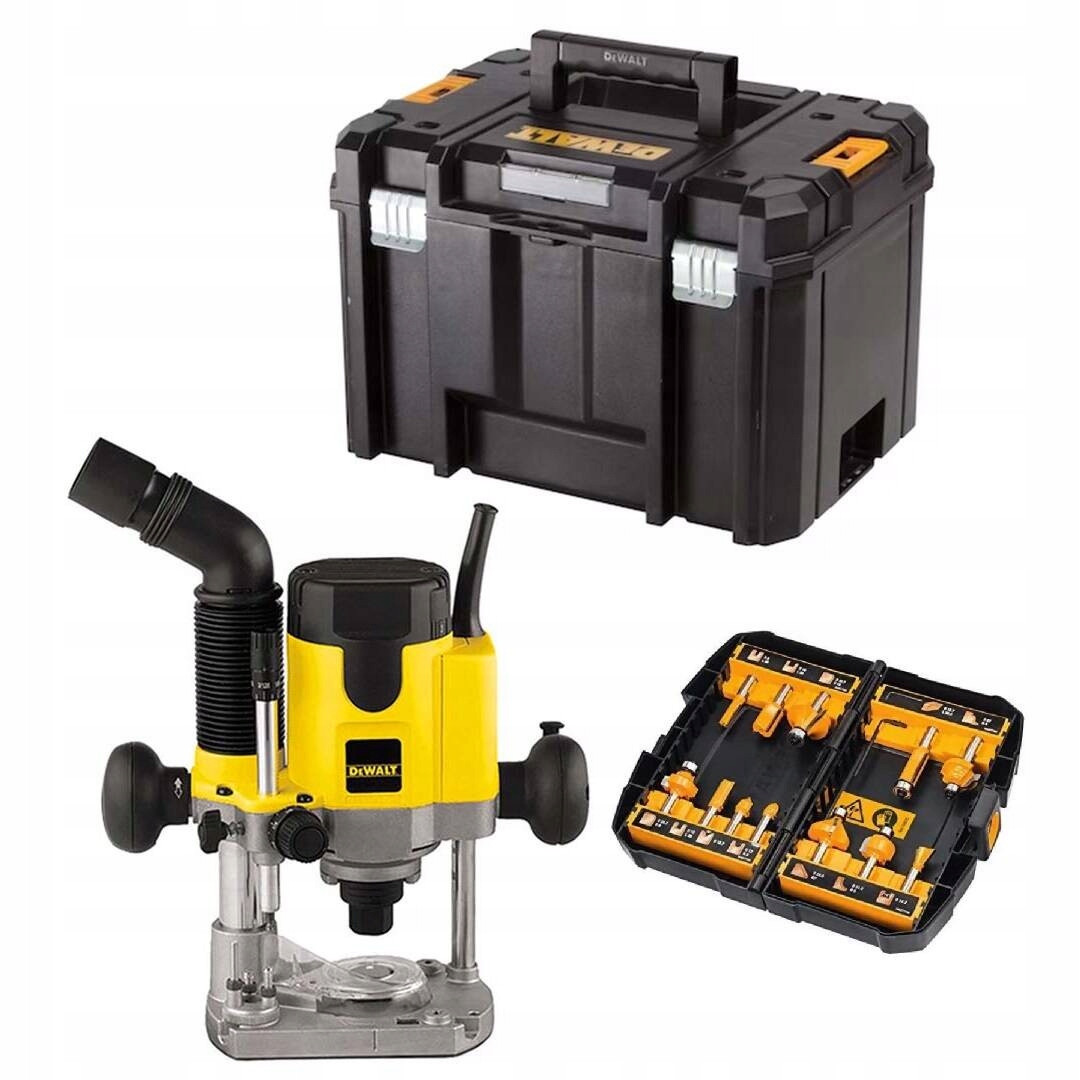 FREZARKA GÓRNOWRZECIONOWA DEWALT DW621KTX 1100W + ZESTAW FREZÓW | DW621KTX-QS | 5035048798201
