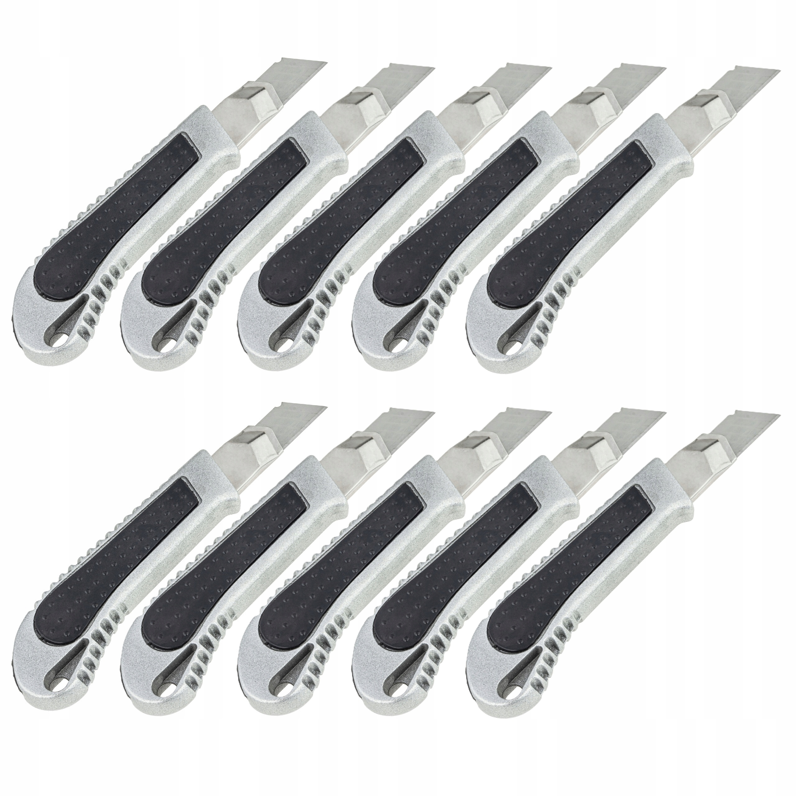 NÓŻ NOŻYK DO TAPET TAPICERSKI TAPECIAK METALOWY 18 MM ŁAMANE OSTRZE 10szt | V07030x10