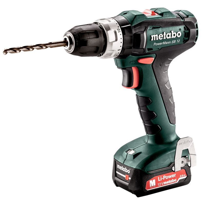 WIERTARKO-WKRĘTARKA UDAROWA METABO POWERMAXX SB 12 2XAKUMULATOR 12V 2,0Ah | 601076500 | 4007430337856