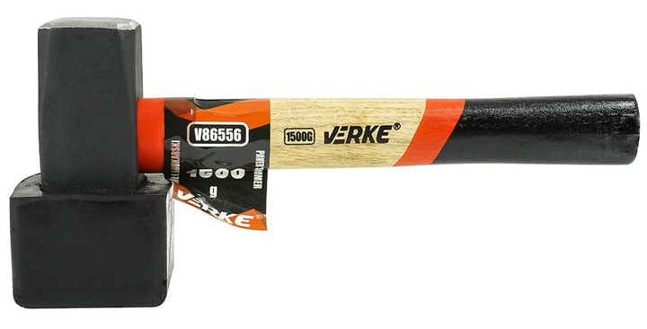 MŁOTEK BRUKARSKI Z NAKŁADKĄ GUMOWĄ GUMĄ DO KOSTKI BRUKOWEJ BRUKU 1500g | V86556 | 5908224743756