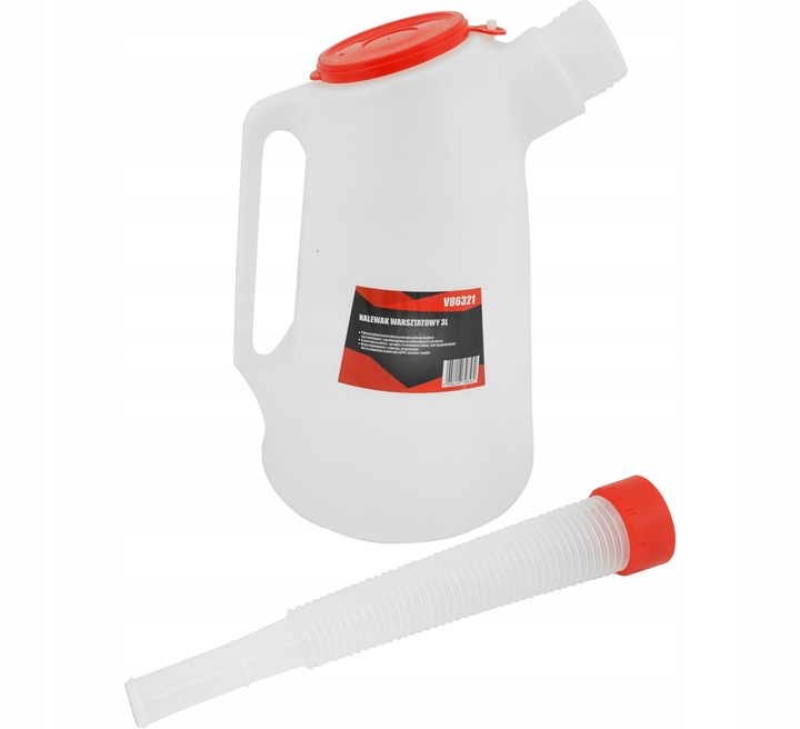 NALEWAK WARSZTATOWY KONEWKA LEJEK ELASTYCZNY Z PODZIAŁKĄ DO OLEJU PŁYNÓW 3L | V86321 | 5908224748560