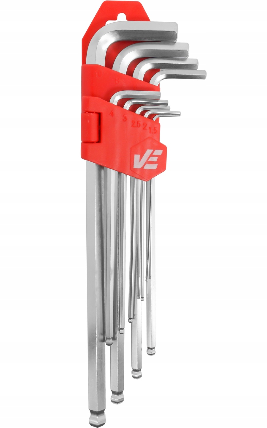 KLUCZE IMBUSOWE ZESTAW KLUCZY IMBUSOWYCH IMBUSY 1,5-10mm IMBUS KULKĄ HEX 9e | V35505 | 5902963494580